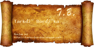 Tarkó Boróka névjegykártya